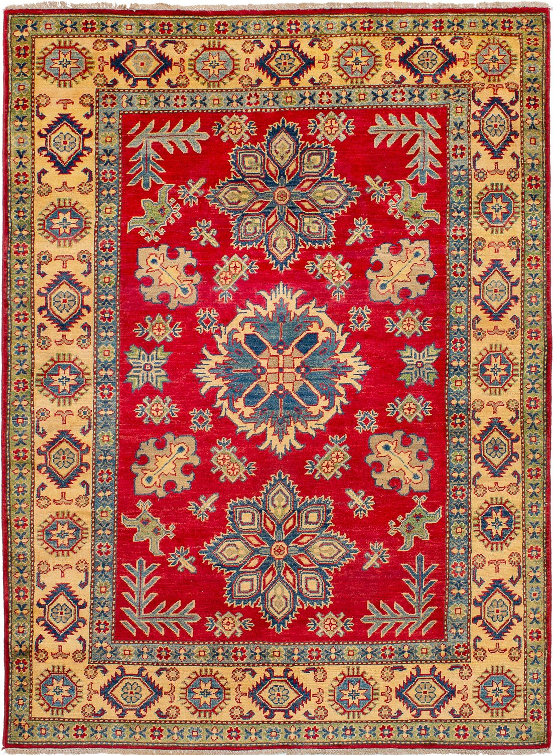 Hand-knotted Finest Gazni Red Wool Rug 4'11" x 6'8"  Size: 4'11" x 6'8"  
