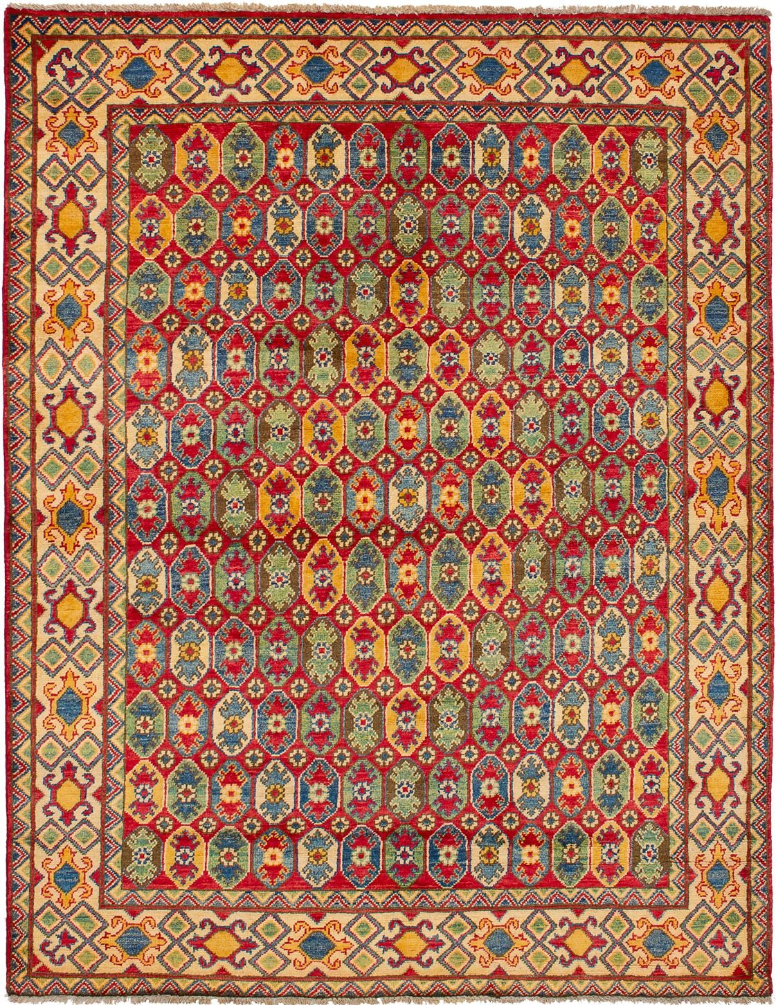 Hand-knotted Finest Gazni Red Wool Rug 5'0" x 6'5"  Size: 5'0" x 6'5"  