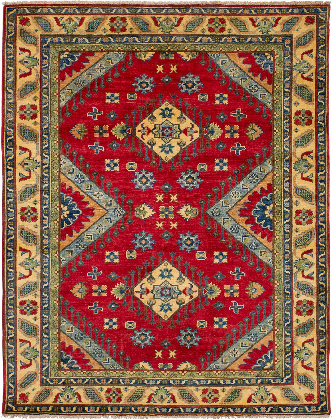 Hand-knotted Finest Gazni Red Wool Rug 5'2" x 6'5"  Size: 5'2" x 6'5"  