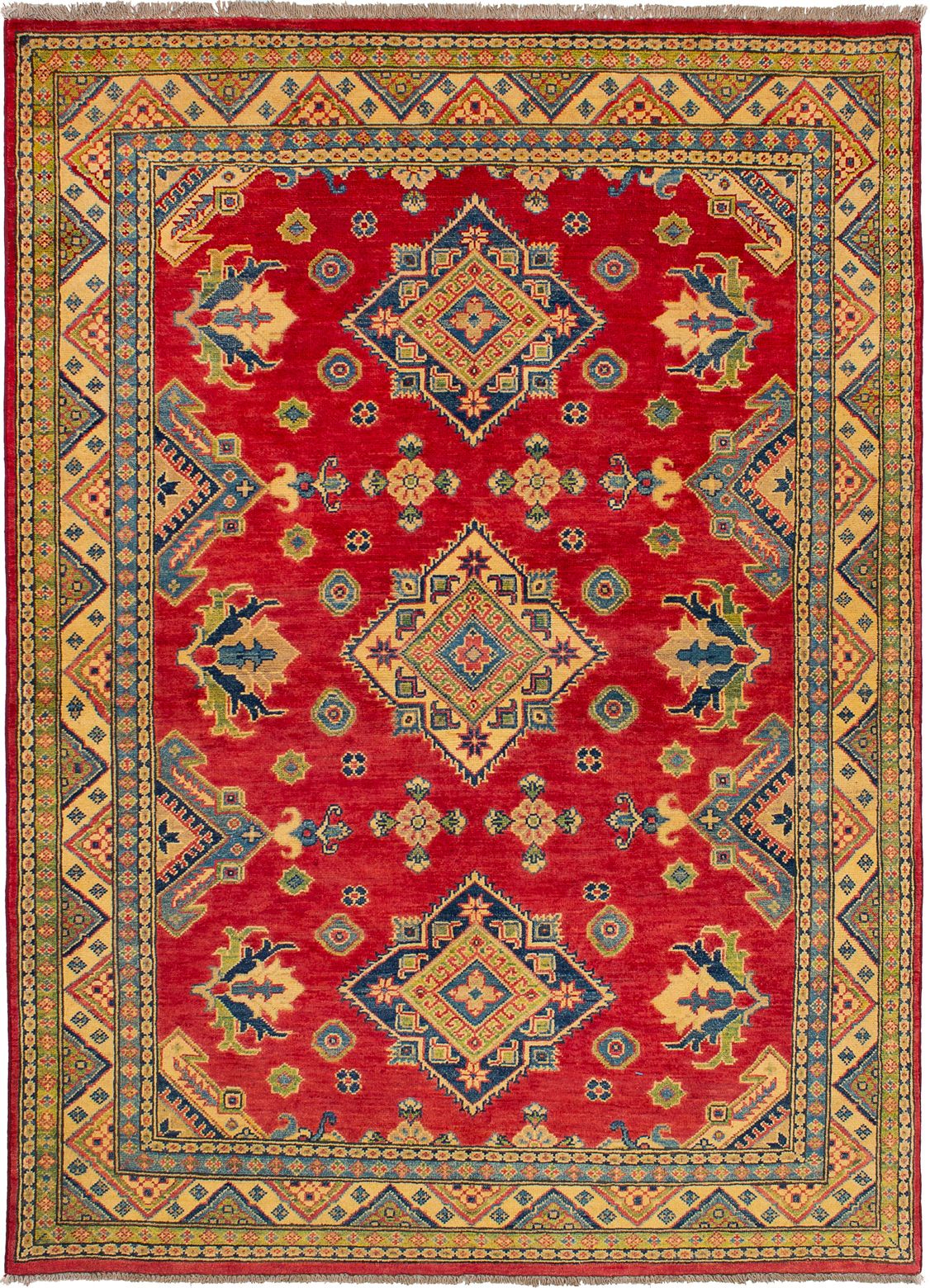 Hand-knotted Finest Gazni Red Wool Rug 4'11" x 6'11"  Size: 4'11" x 6'11"  