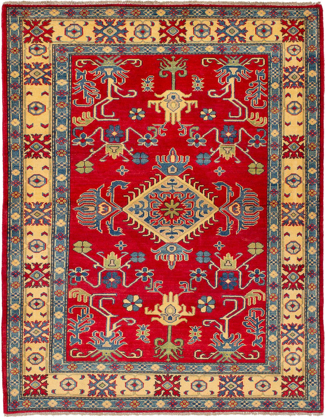 Hand-knotted Finest Gazni Red Wool Rug 4'11" x 6'3"  Size: 4'11" x 6'3"  