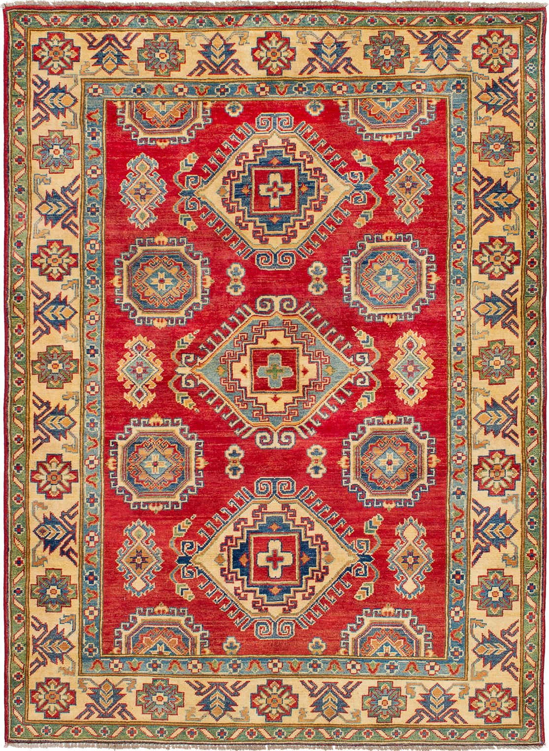 Hand-knotted Finest Gazni Red Wool Rug 4'11" x 6'9"  Size: 4'11" x 6'9"  