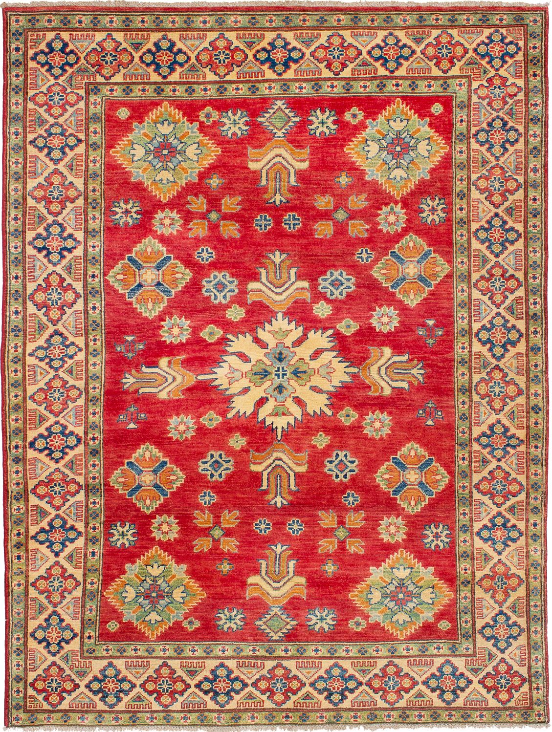 Hand-knotted Finest Gazni Red Wool Rug 5'0" x 6'7"  Size: 5'0" x 6'7"  