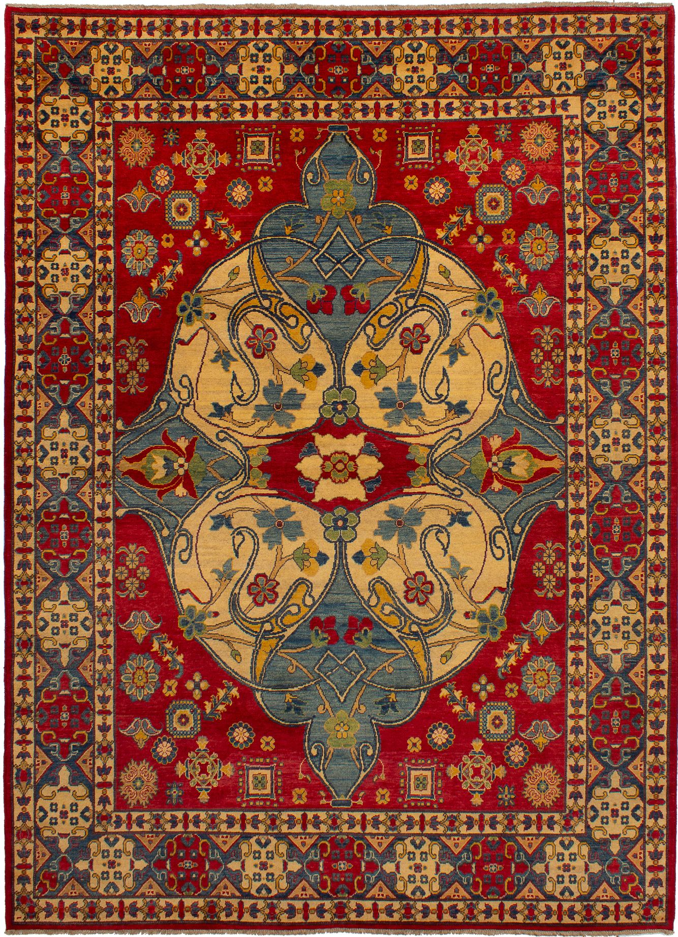 Hand-knotted Finest Gazni Red Wool Rug 8'2" x 11'3" Size: 8'2" x 11'3"  