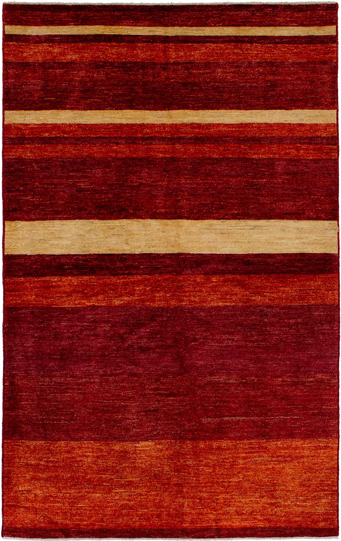 Hand-knotted Finest Ziegler Chobi Dark Red Wool Rug 5'0" x 8'0" Size: 5'0" x 8'0"  