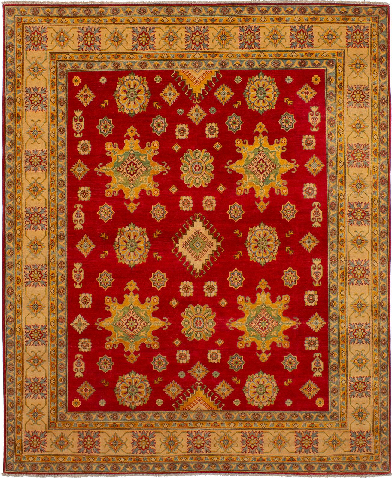 Hand-knotted Finest Gazni Red Wool Rug 7'10" x 9'7" Size: 7'10" x 9'7"  