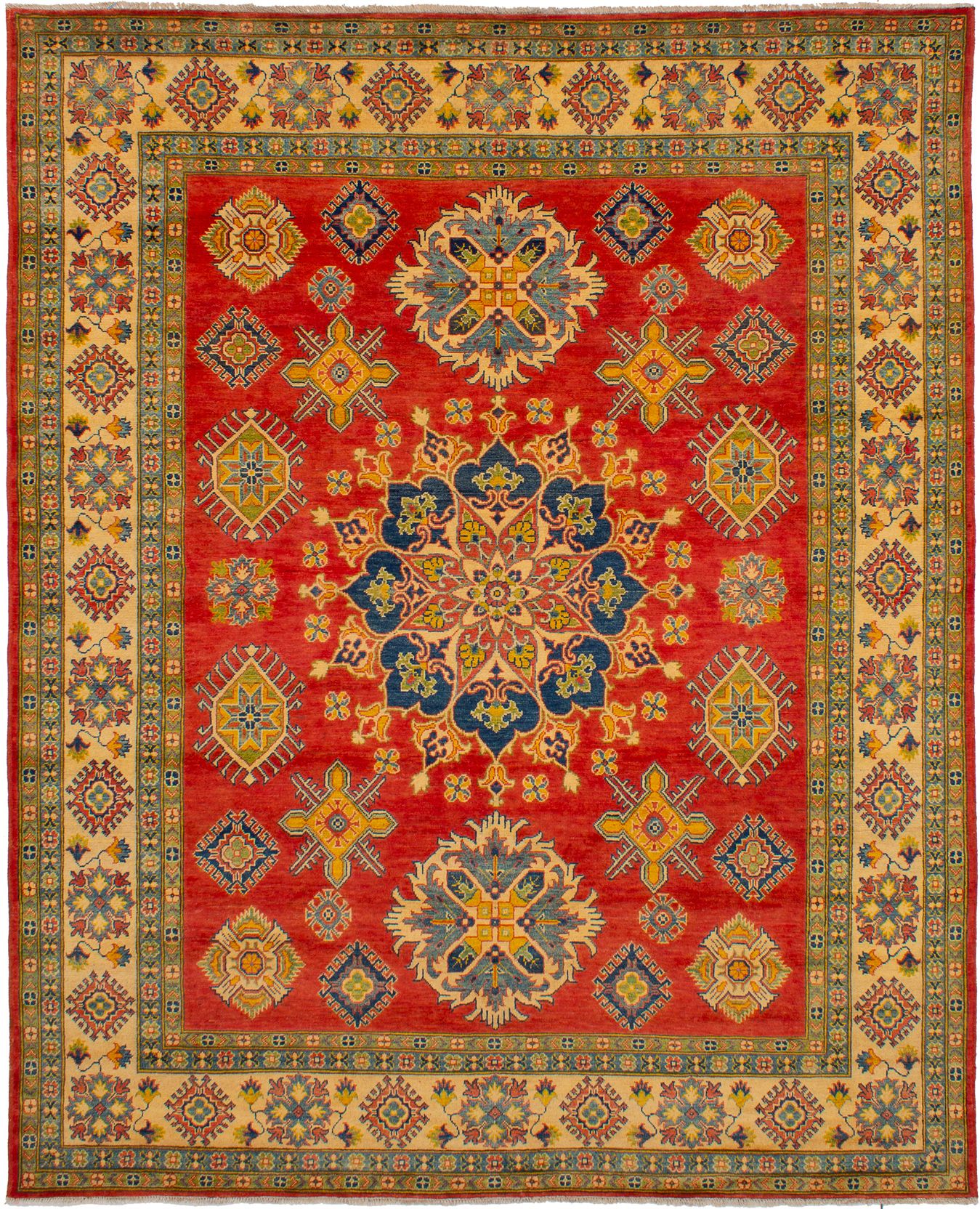 Hand-knotted Finest Gazni Red Wool Rug 8'2" x 10'2"  Size: 8'2" x 10'2"  