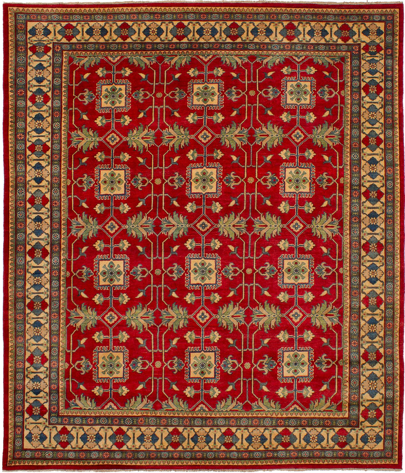 Hand-knotted Finest Gazni Red Wool Rug 8'5" x 9'7" Size: 8'5" x 9'7"  