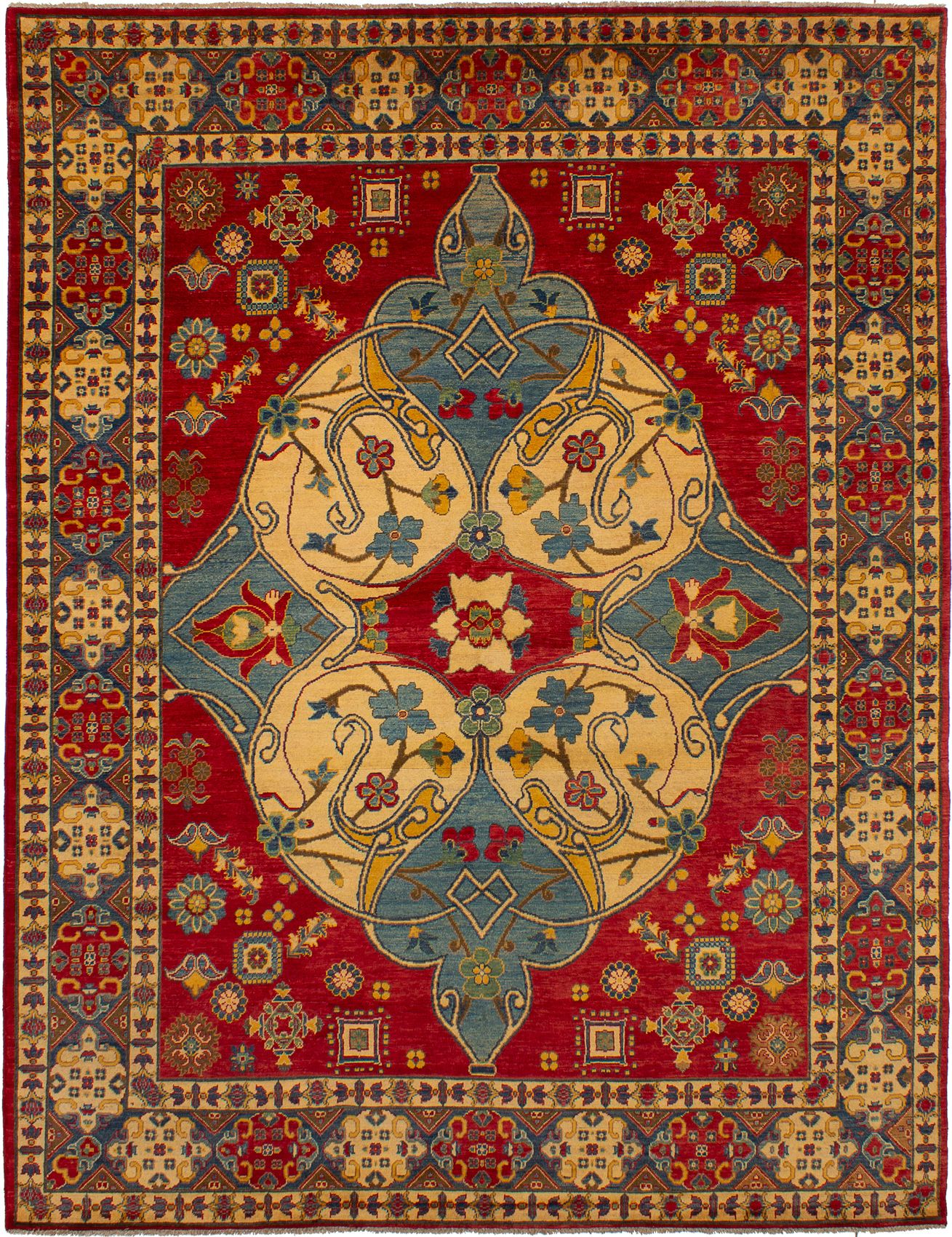 Hand-knotted Finest Gazni Red Wool Rug 8'2" x 10'6" Size: 8'2" x 10'6"  