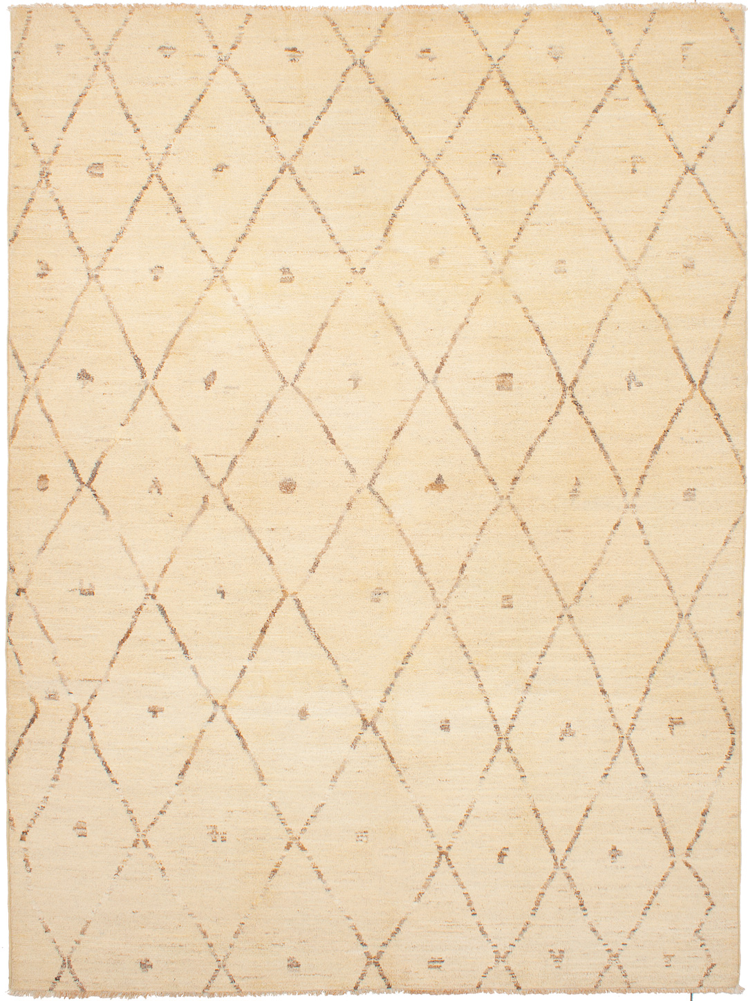 Hand-knotted Tangier Ivory Wool Rug 7'10" x 10'4" Size: 7'10" x 10'4"  