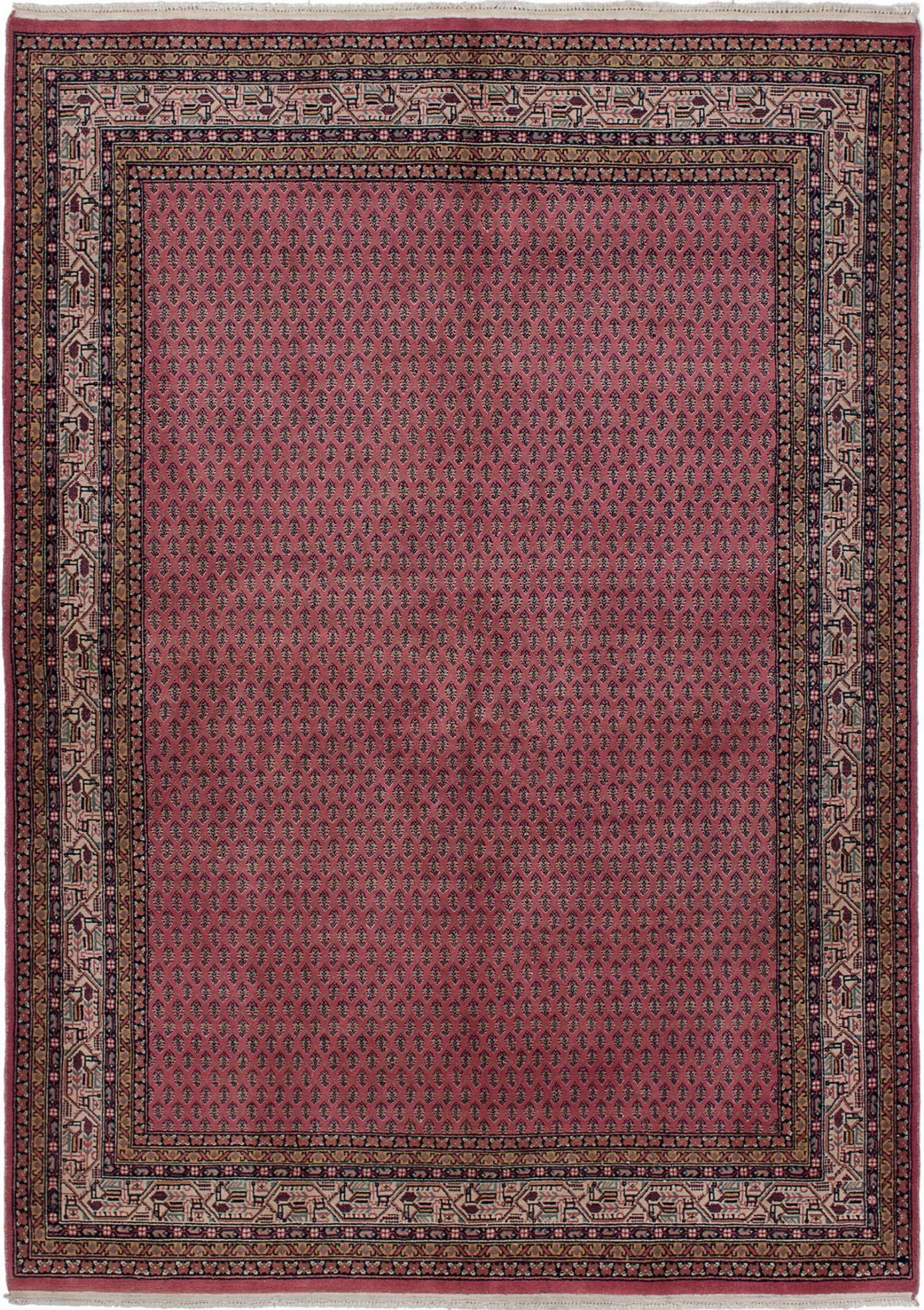 Hand-knotted Royal Mahal Light Red Wool Rug 5'6" x 7'9" Size: 5'6" x 7'9"  