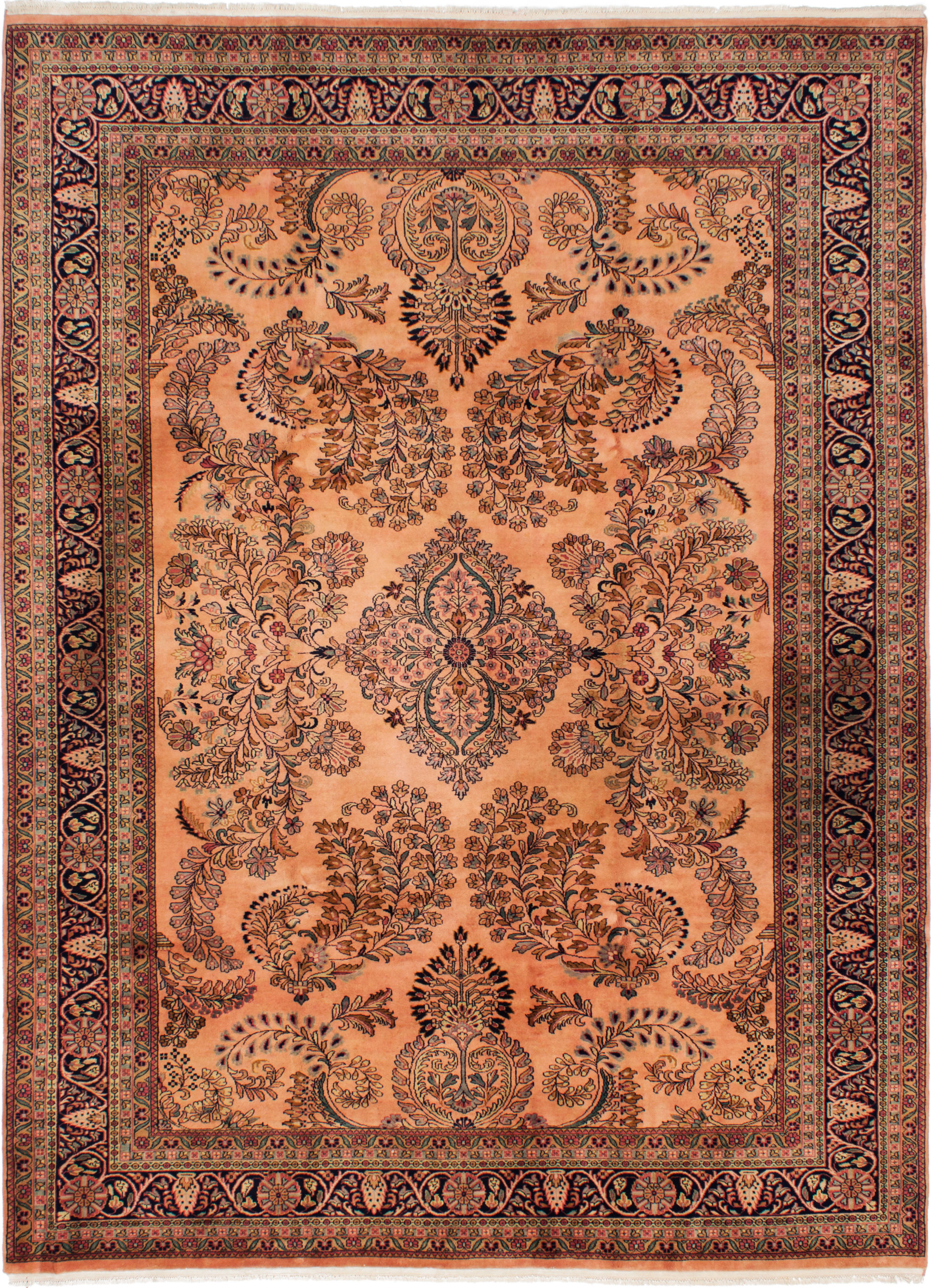 Hand-knotted Royal Sarough Copper Wool Rug 7'9" x 10'8" Size: 7'9" x 10'8"  