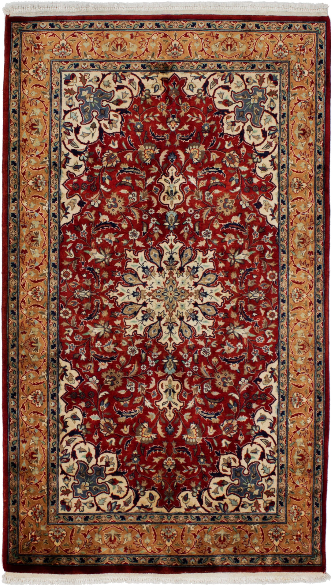Hand-knotted Pako Persian 18/20 Red Wool Rug 2'11" x 5'2" Size: 2'11" x 5'2"  