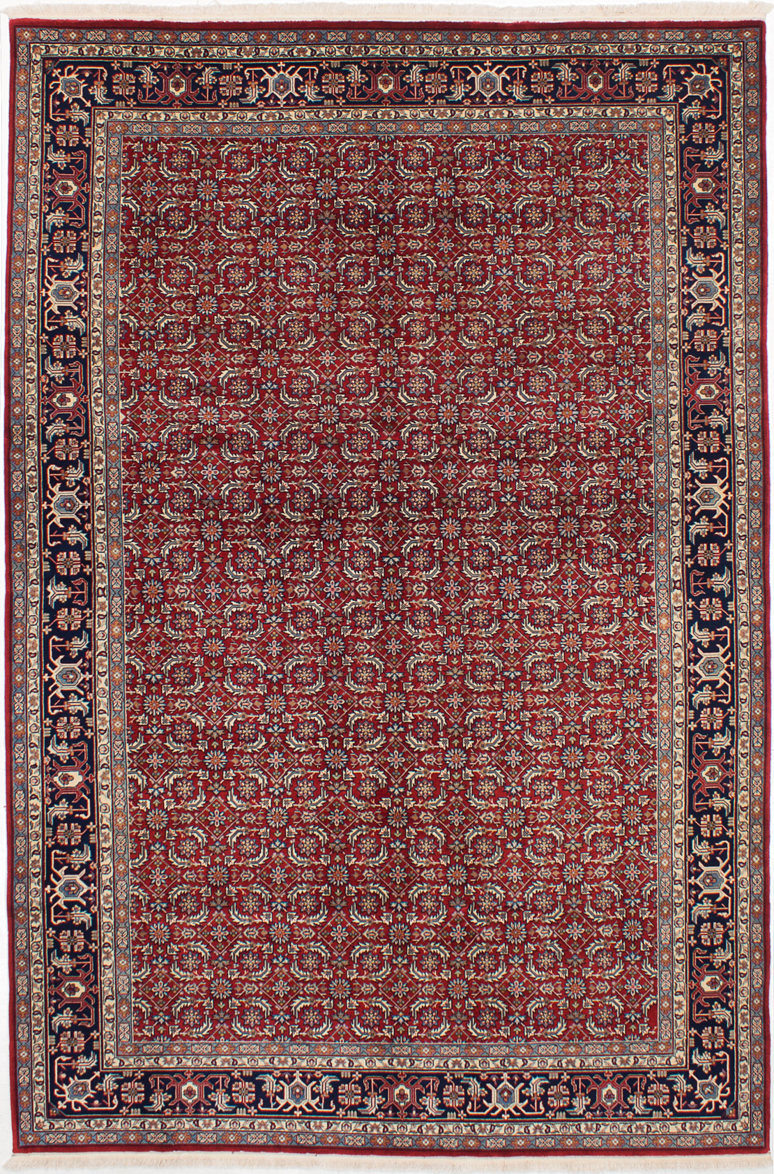 Hand-knotted Sino Persian 180L Red Wool Rug 6'7" x 9'11" Size: 6'7" x 9'11"  