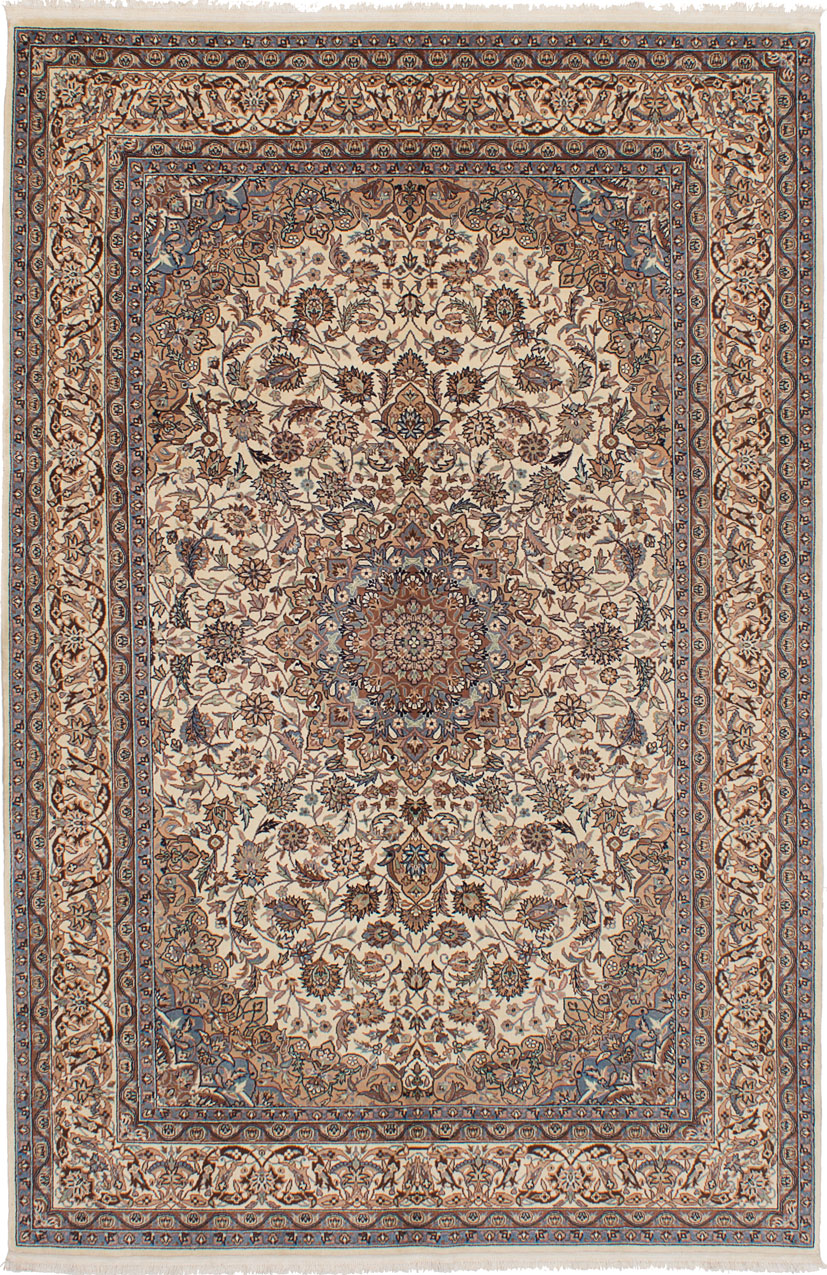 Hand-knotted Sino Persian 180L Cream Wool Rug 5'11" x 9'2" Size: 5'11" x 9'2"  