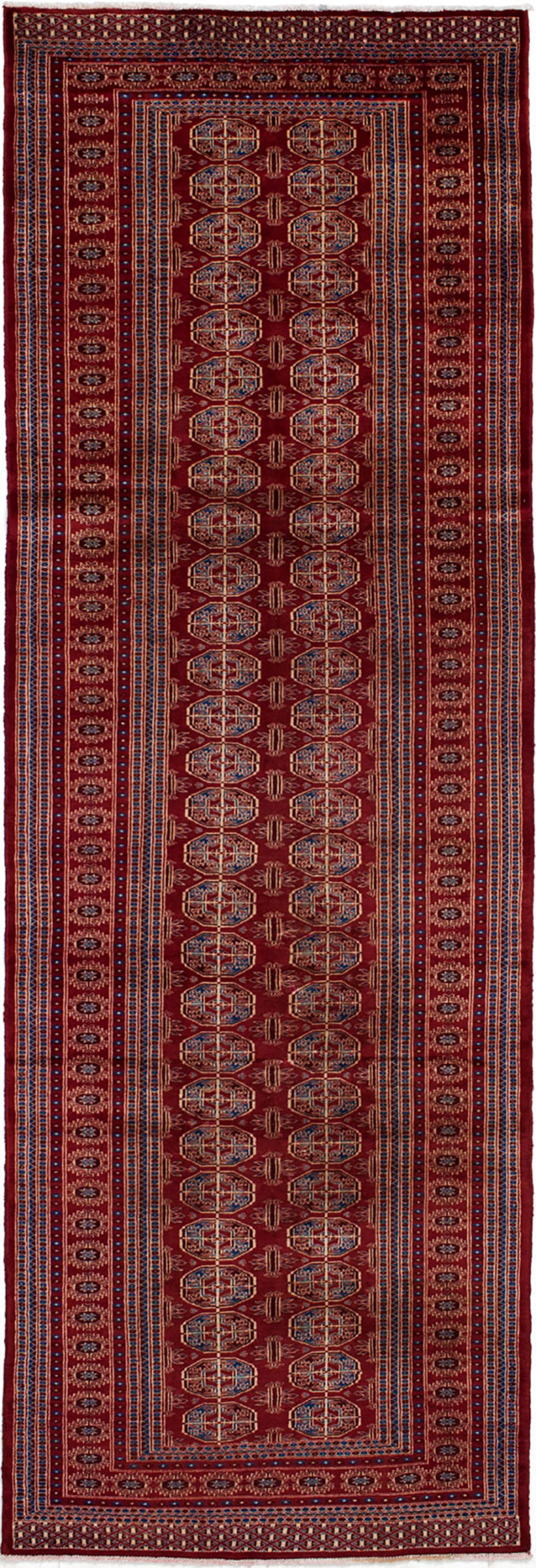 Hand-knotted Shiravan Bokhara Burgundy Wool Rug 3'1" x 9'3" Size: 3'1" x 9'3"  