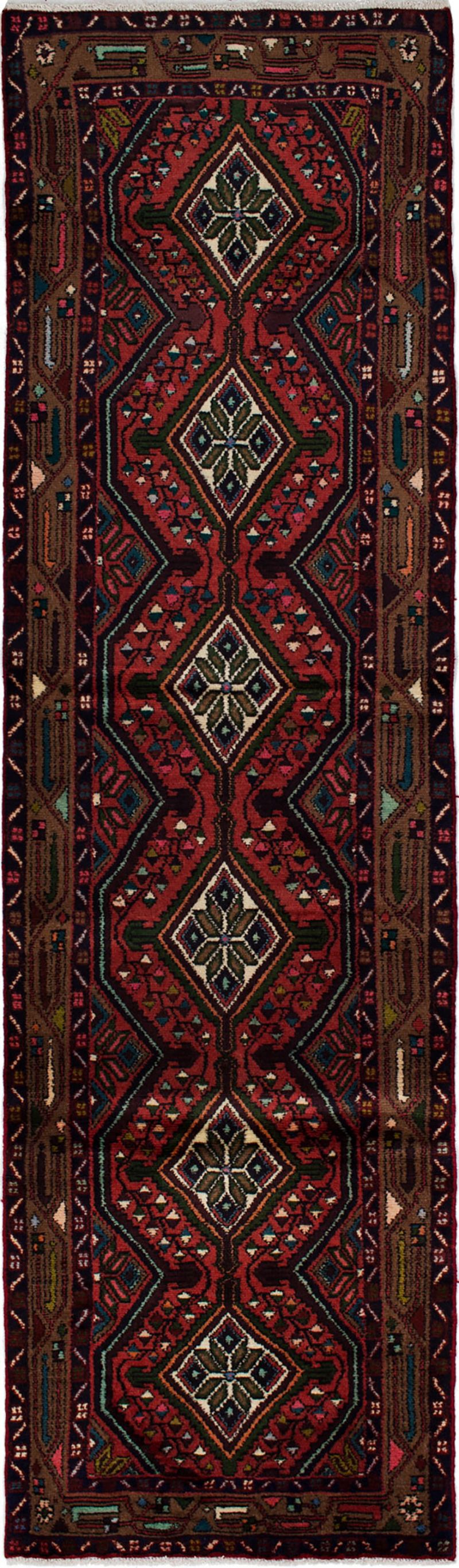 Hand-knotted Darjazin Dark Copper Wool Rug 2'9" x 9'11" Size: 2'9" x 9'11"  