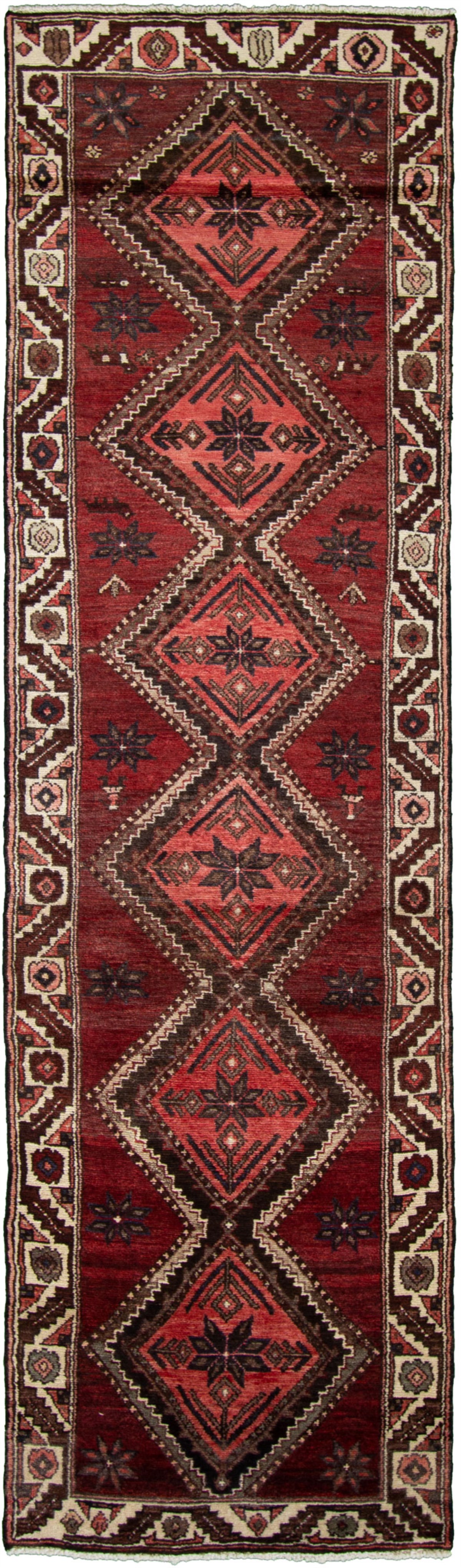 Hand-knotted Koliai Dark Red Wool Rug 2'11" x 9'8" Size: 2'11" x 9'8"  