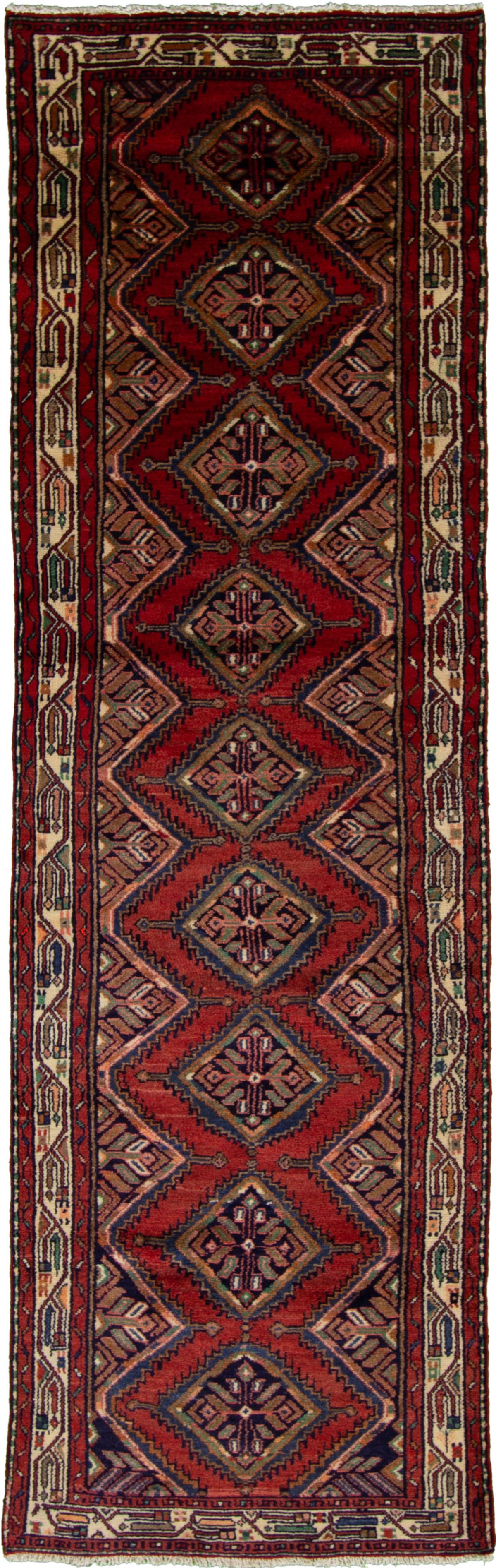Hand-knotted Koliai Red Wool Rug 3'0" x 10'0" Size: 3'0" x 10'0"  