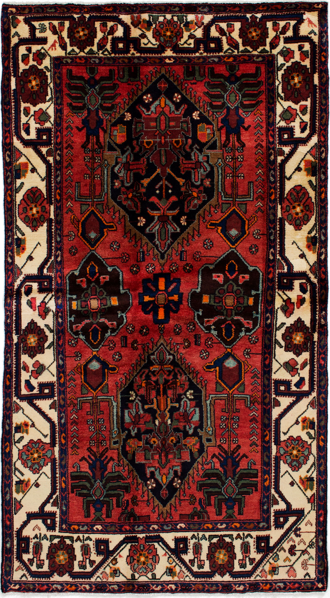 Hand-knotted Koliai Dark Copper Wool Rug 4'3" x 7'10" Size: 4'3" x 7'10"  