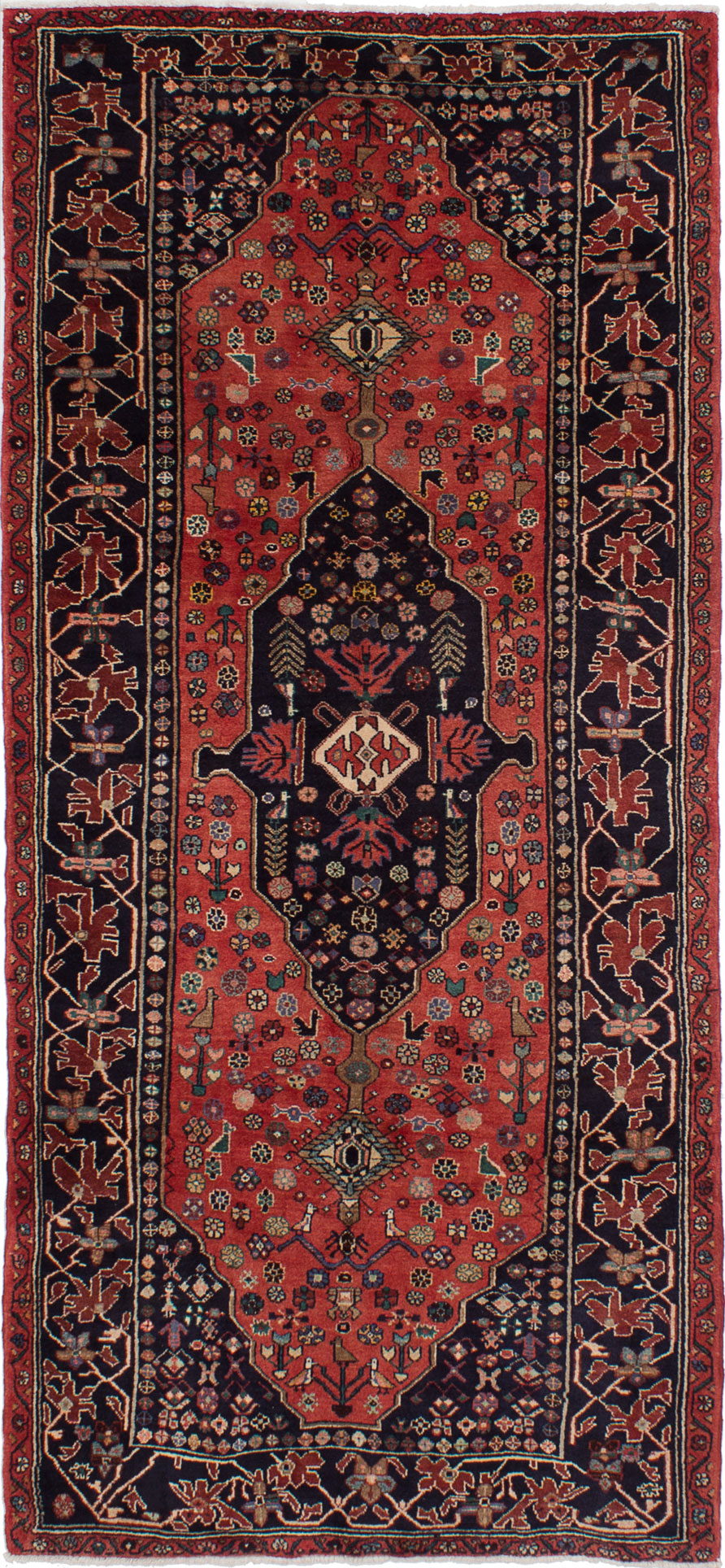 Hand-knotted Zanjan Dark Copper Wool Rug 4'5" x 9'6" Size: 4'5" x 9'6"  