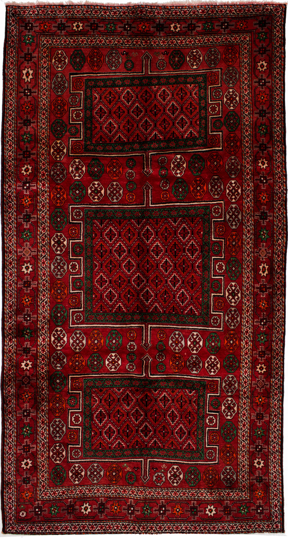 Hand-knotted Nahavand Red Wool Rug 5'3" x 9'9" Size: 5'3" x 9'9"  