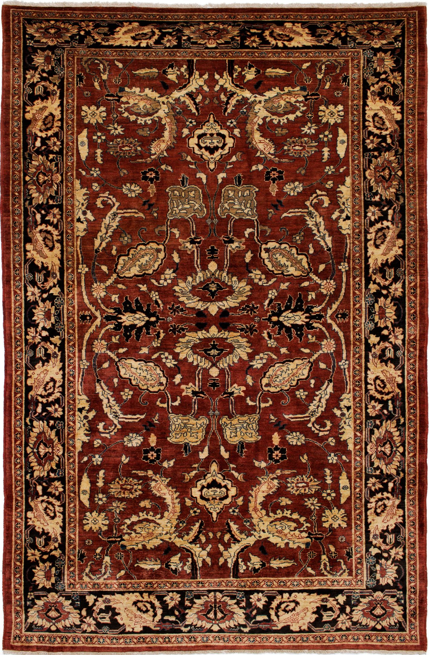 Hand-knotted Chobi Finest Red Wool Rug 6'6" x 10'0" Size: 6'6" x 10'0"  