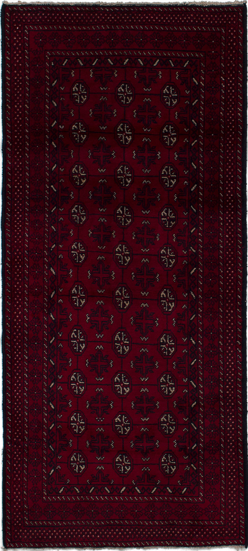 Hand-knotted Royal Baluch Dark Red Wool Rug 2'9" x 6'3" Size: 2'9" x 6'3"  