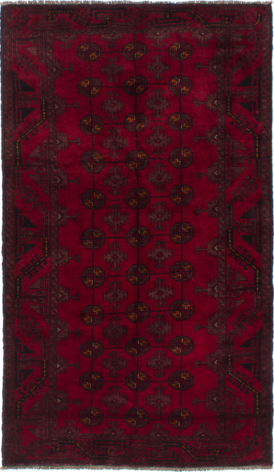 Hand-knotted Khal Mohammadi Dark Red Wool Rug 4'6" x 7'9" Size: 4'6" x 7'9"  