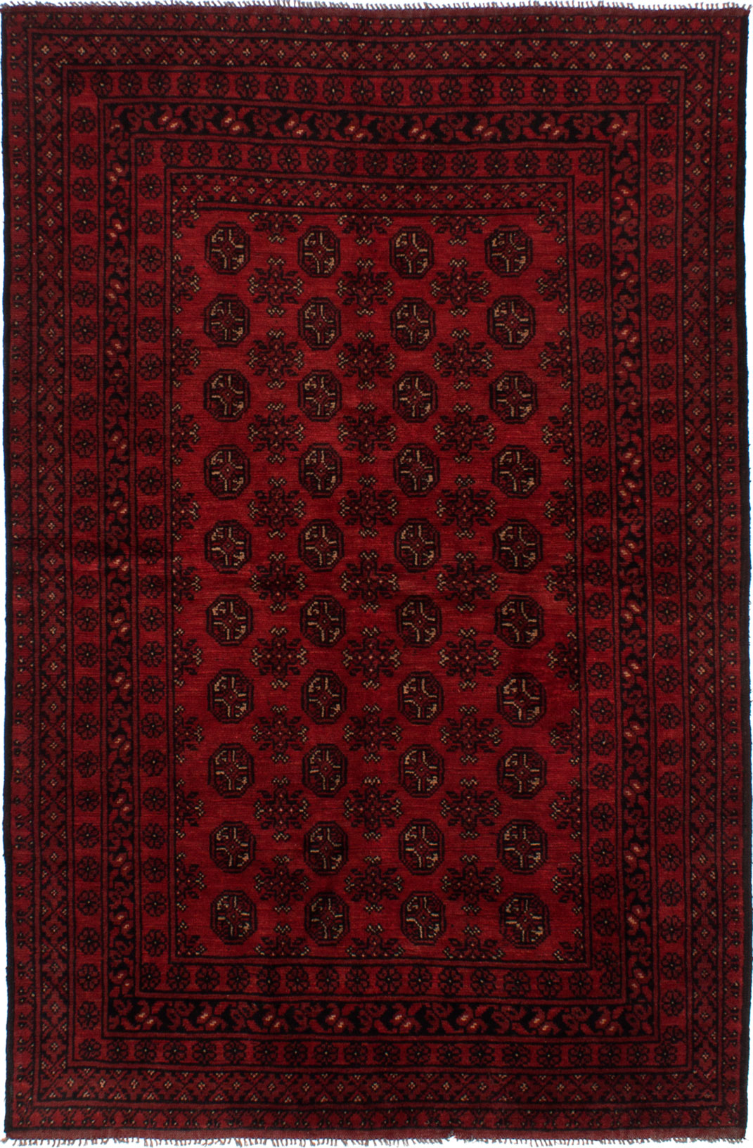 Hand-knotted Khal Mohammadi Dark Red Wool Rug 5'3" x 8'0"  Size: 5'3" x 8'0"  