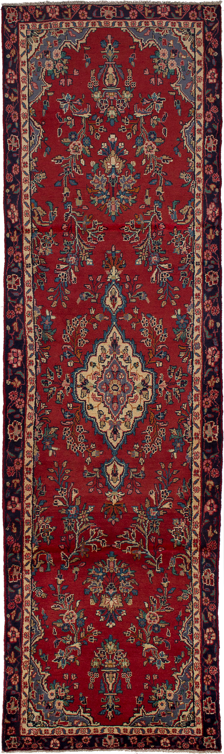 Hand-knotted Hamadan Red Wool Rug 2'10" x 10'0"  Size: 2'10" x 10'0"  