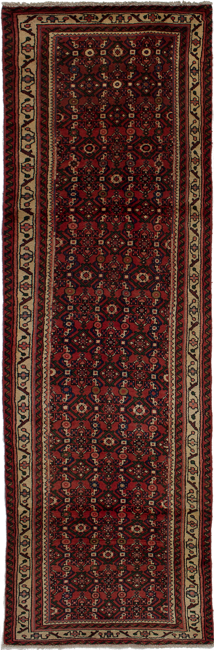 Hand-knotted Koliai Red Wool Rug 2'8" x 8'8" Size: 2'7" x 8'8"  