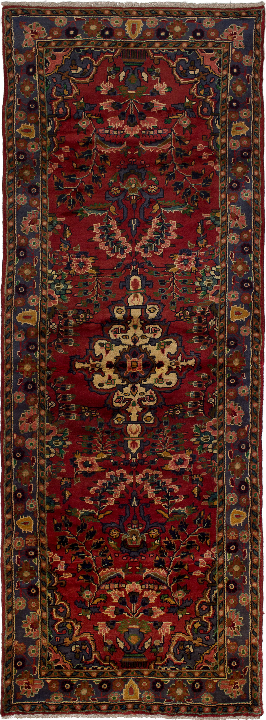 Hand-knotted Lilihan Red Wool Rug 3'5" x 9'7"  Size: 3'5" x 9'7"  