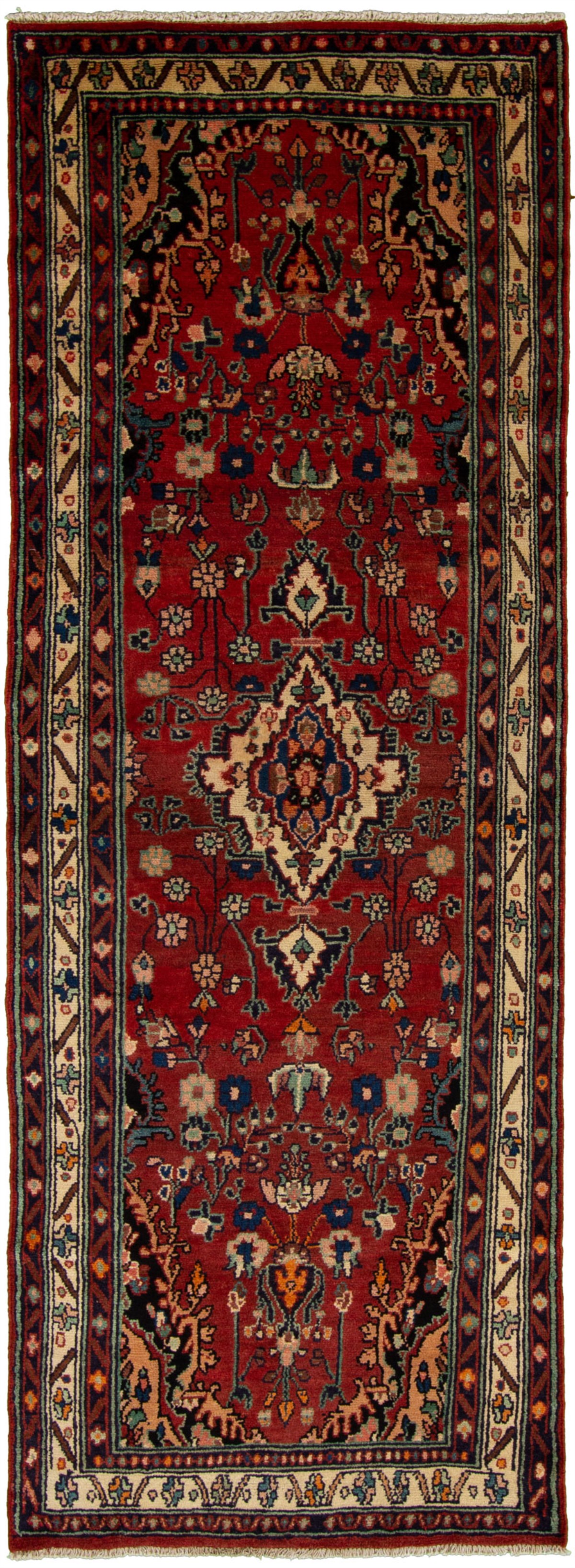 Hand-knotted Lilihan Red Wool Rug 3'5" x 9'9" Size: 3'5" x 9'9"  