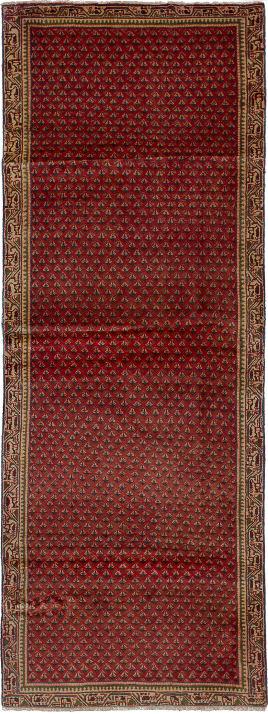 Hand-knotted Arak Red Wool Rug 3'3" x 8'10" Size: 3'3" x 8'10"  