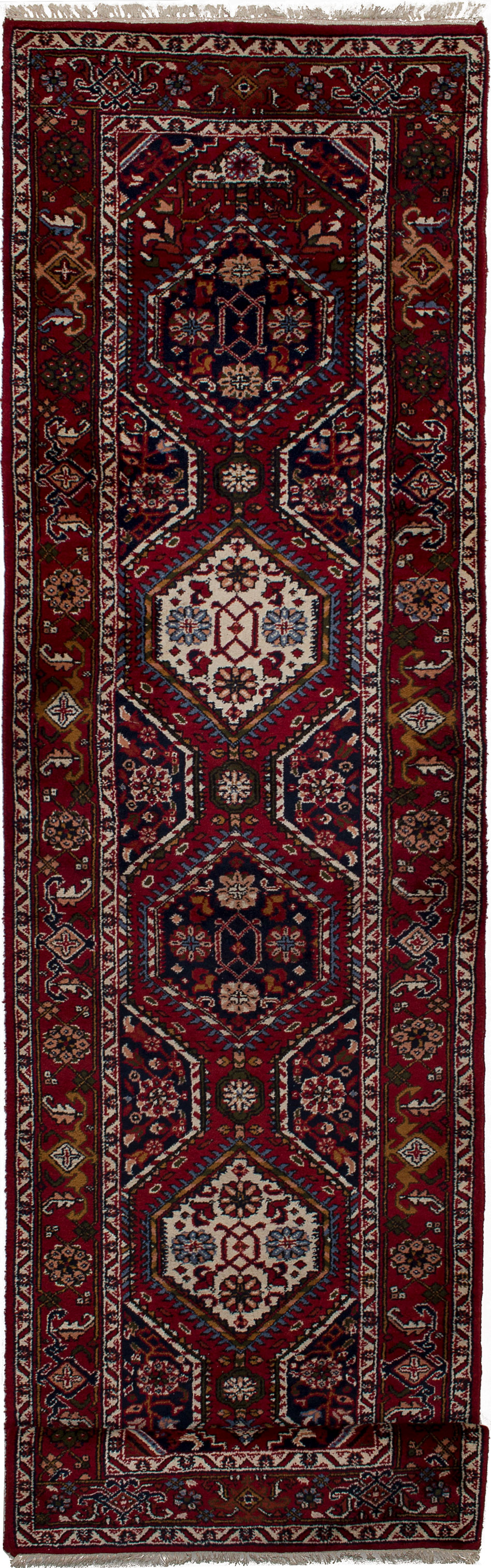 Hand-knotted Royal Sarough Red Wool Rug 3'3" x 11'5" Size: 3'3" x 11'5"  