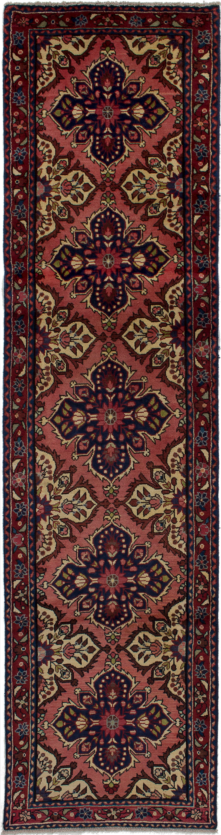Hand-knotted Roodbar Dark Pink Wool Rug 2'4" x 9'4" Size: 2'4" x 9'4"  