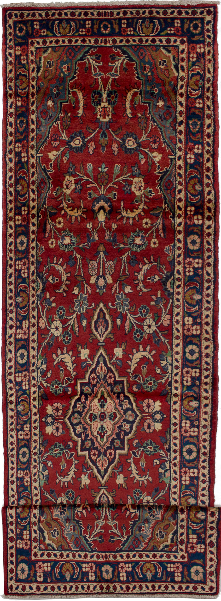 Hand-knotted Roodbar Red Wool Rug 3'5" x 12'10" Size: 3'5" x 12'10"  
