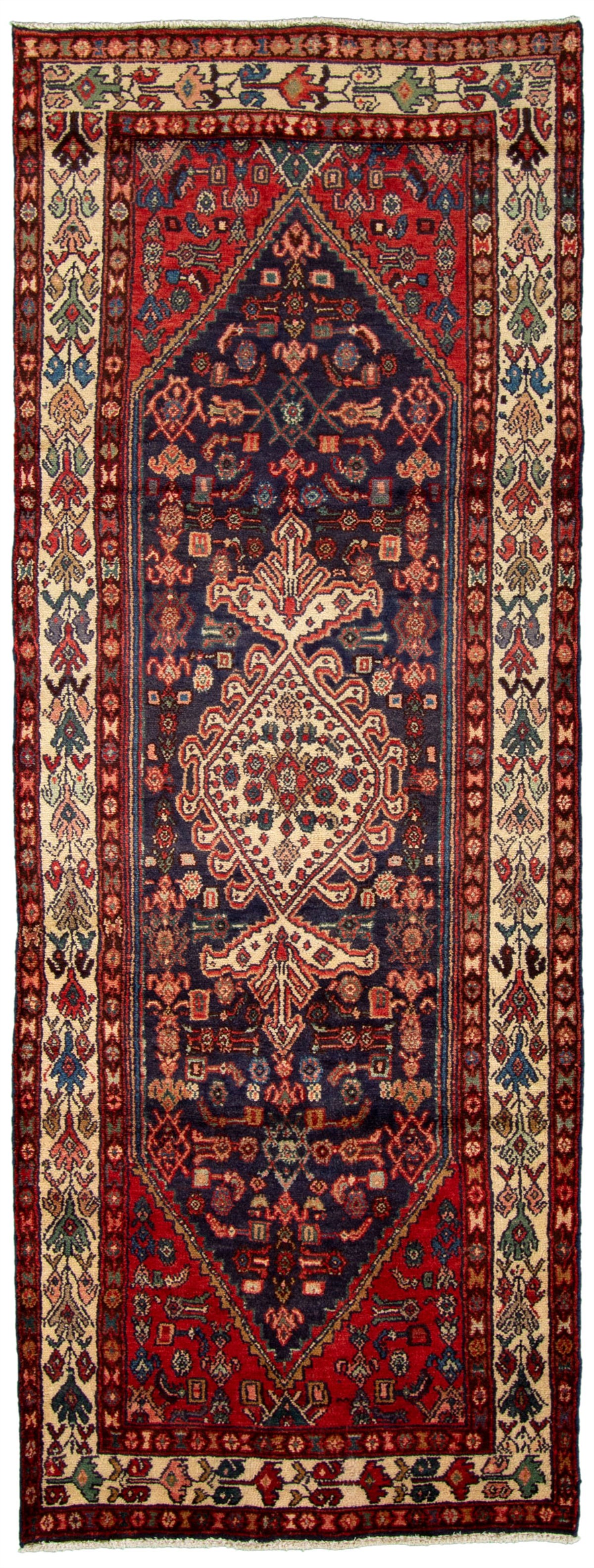 Hand-knotted Hamadan Red Wool Rug 3'8" x 10'2"  Size: 3'8" x 10'2"  