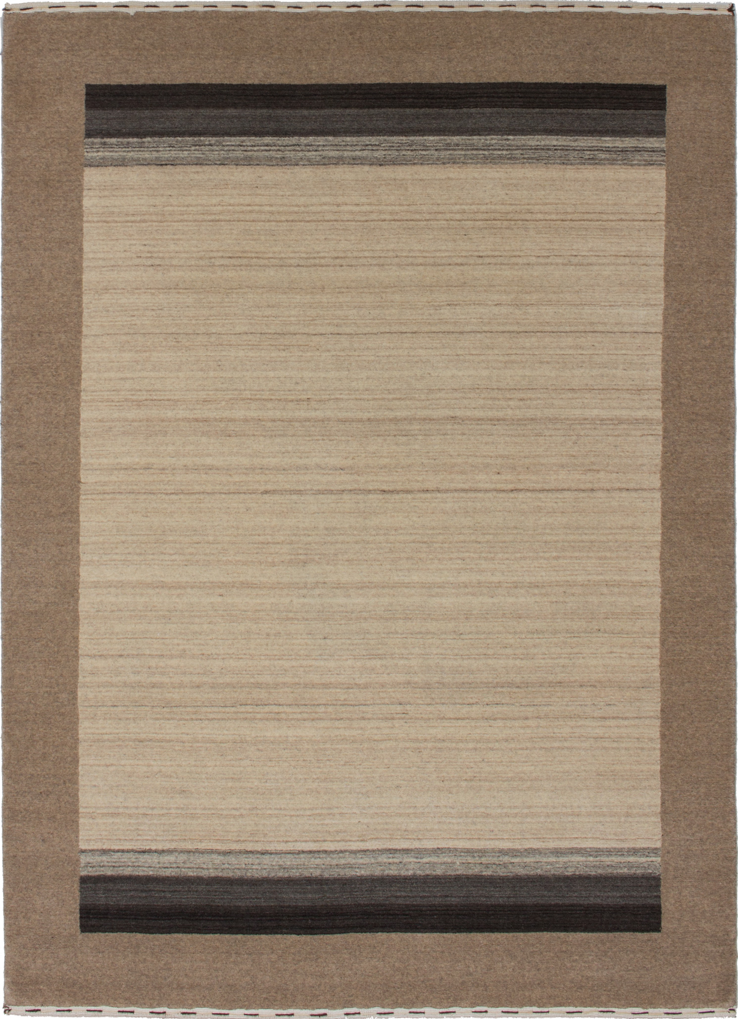 Hand-knotted Luribaft Gabbeh Riz Ivory Wool Rug 4'11" x 6'9" Size: 4'11" x 6'9"  