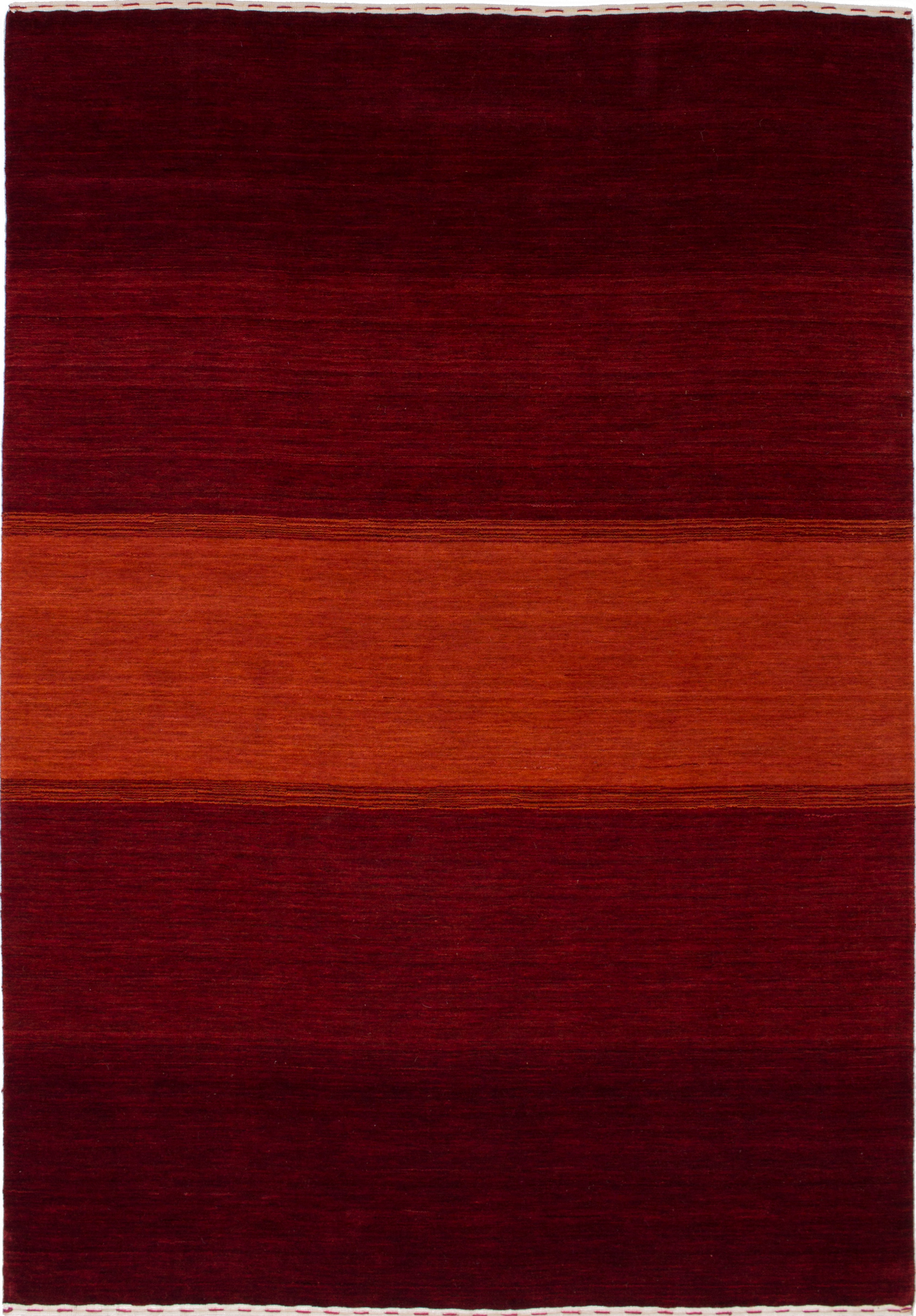 Hand-knotted Luribaft Gabbeh Riz Dark Red Wool Rug 5'7" x 8'1" Size: 5'7" x 8'1"  