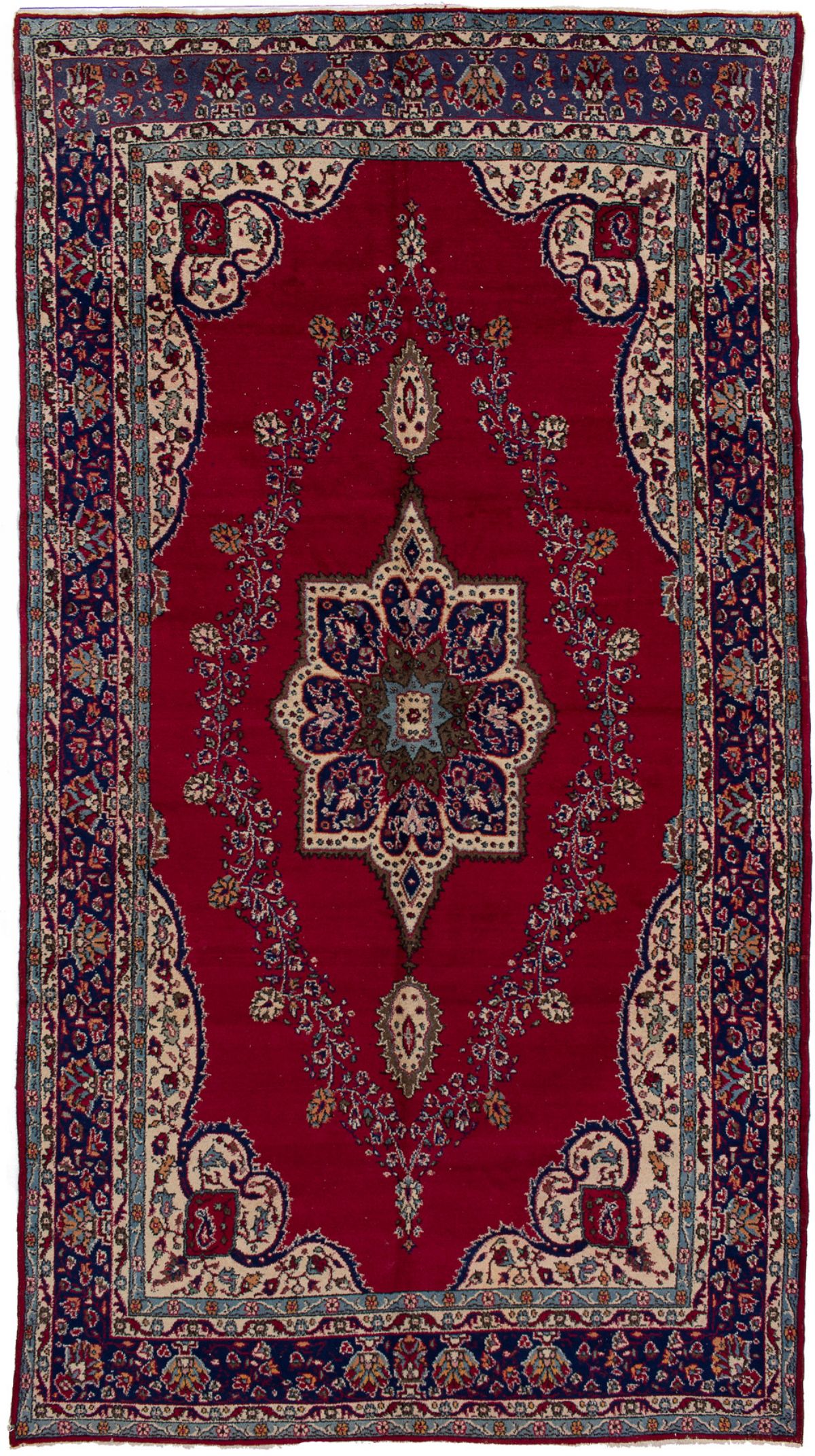 Hand-knotted Anadol Vintage Dark Red Wool Rug 6'10" x 12'8" Size: 6'10" x 12'8"  
