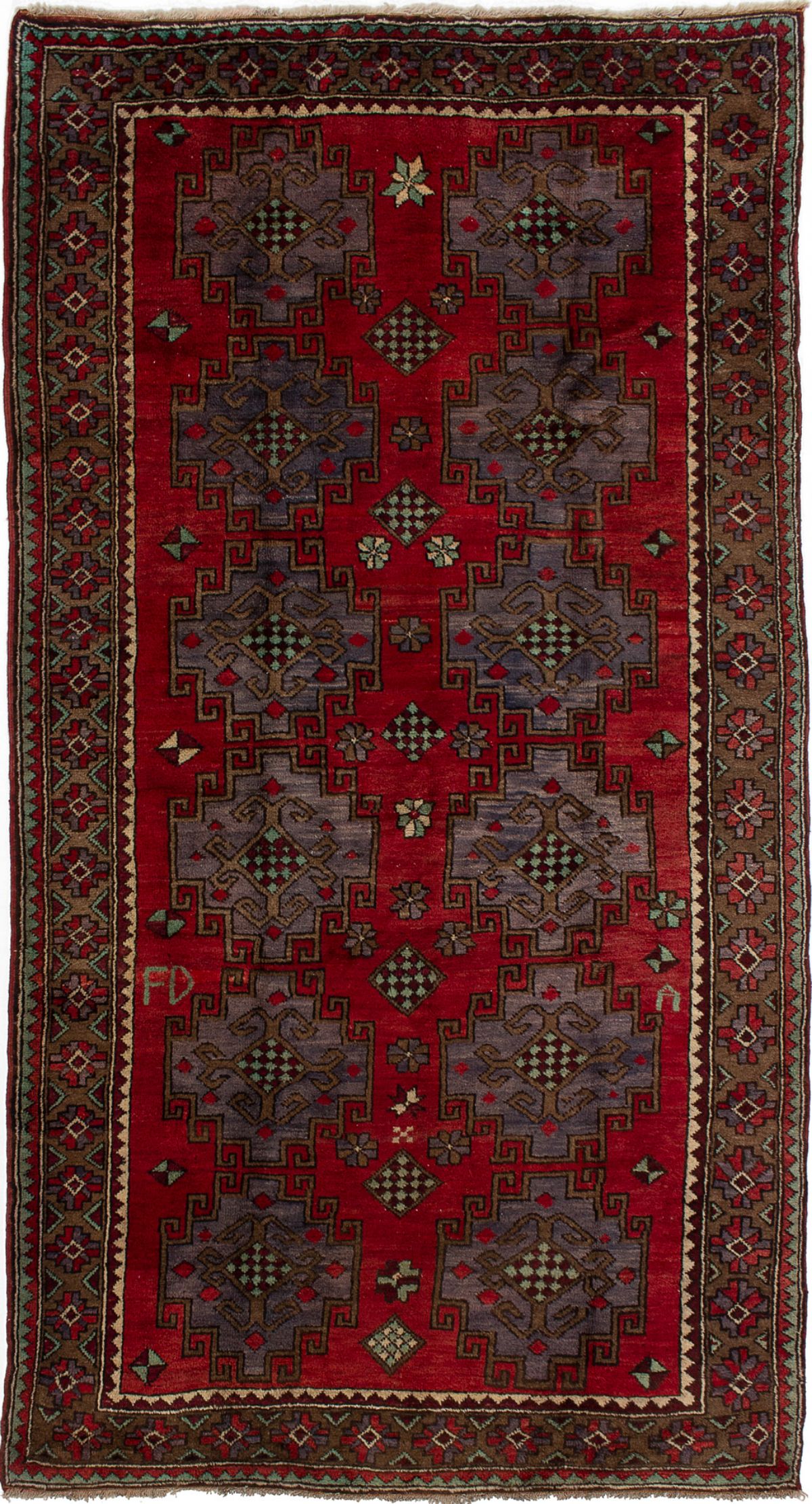 Hand-knotted Anadol Vintage Red Wool Rug 5'0" x 9'7"  Size: 5'0" x 9'7"  