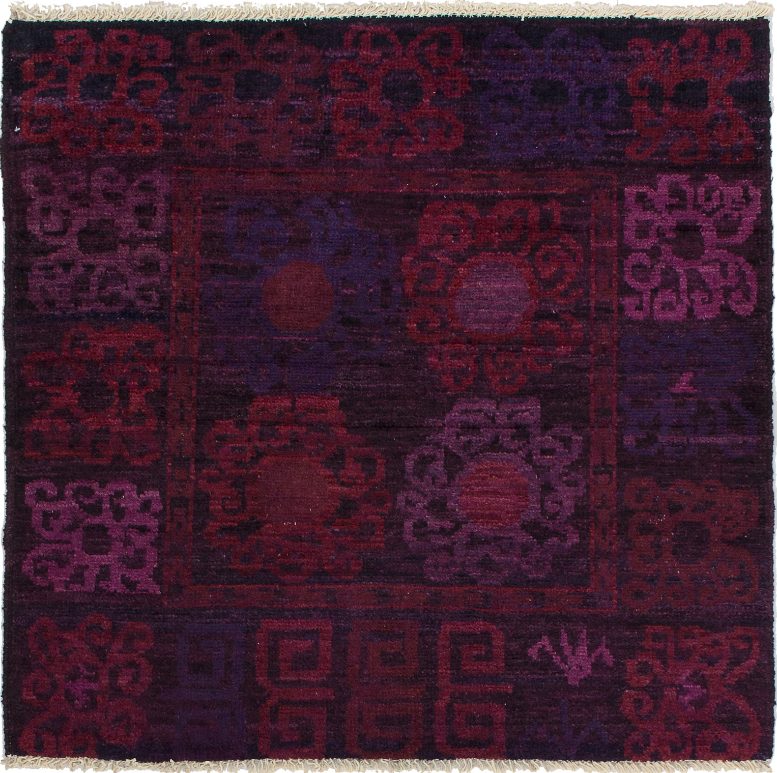 Hand-knotted Vibrance Purple Wool Rug 4'0" x 4'1" Size: 4'0" x 4'1"  