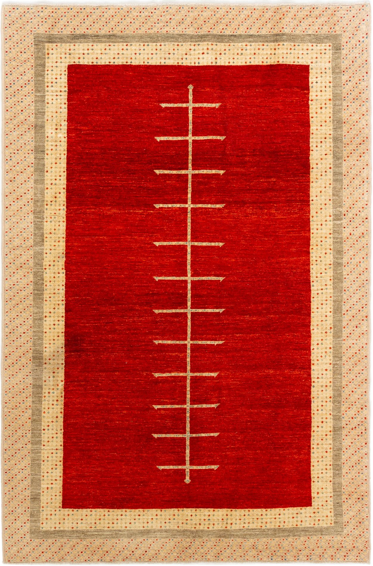 Hand-knotted Finest Ziegler Chobi Red Wool Rug 5'10" x 8'10" Size: 5'10" x 8'10"  