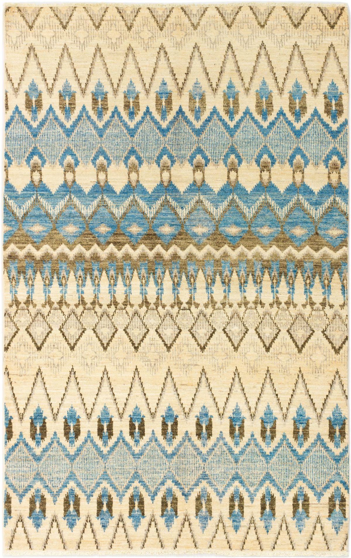 Hand-knotted Shalimar Cream Wool Rug 6'0" x 9'5" Size: 6'0" x 9'5"  