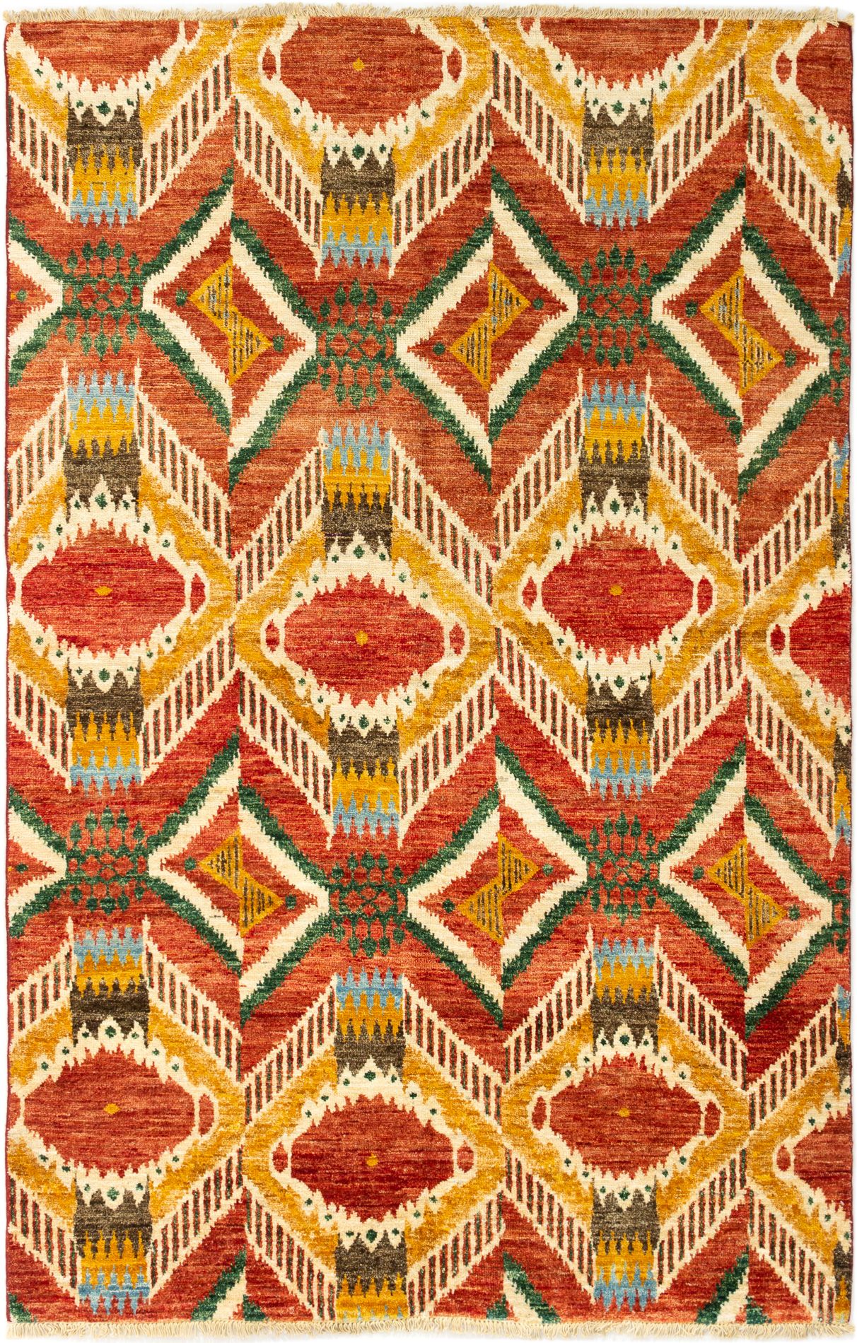Hand-knotted Shalimar Red Wool Rug 5'9" x 8'9" Size: 5'9" x 8'9"  