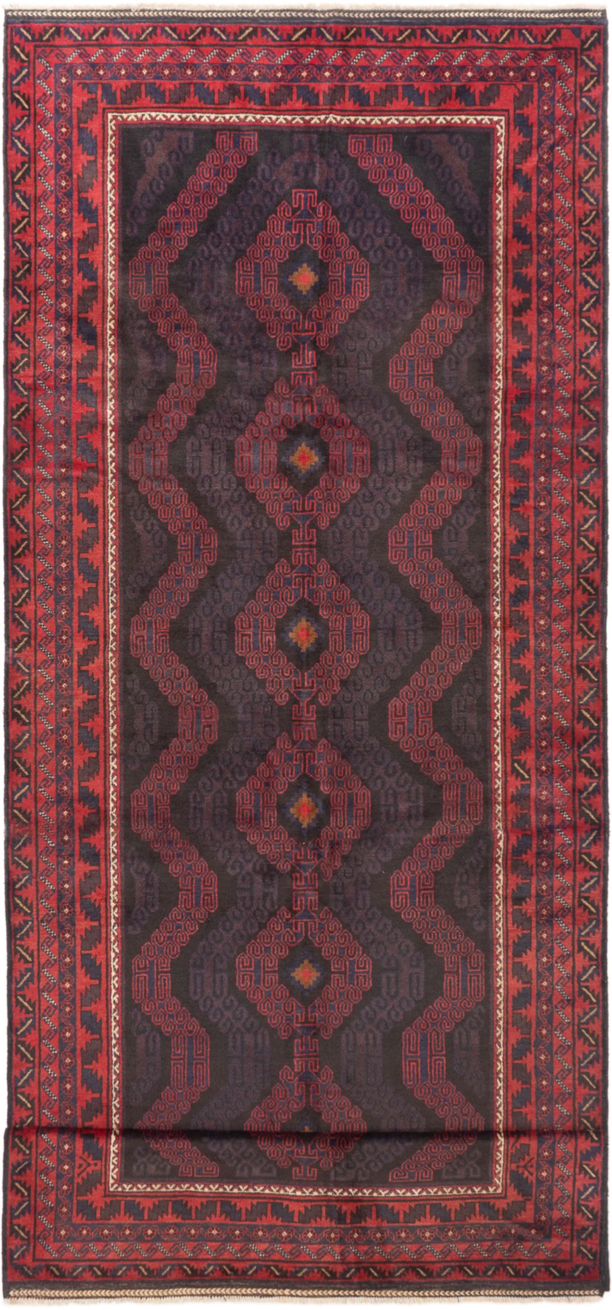Hand-knotted Royal Baluch Red Wool Rug 5'3" x 14'5" Size: 5'3" x 14'5"  