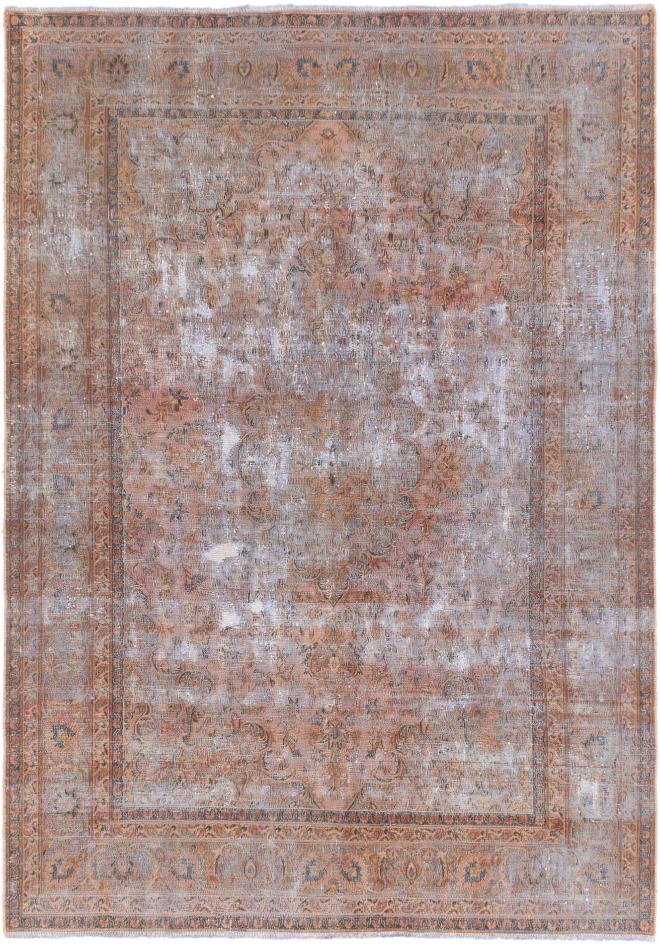 Hand-knotted Color Transition Brown Wool Rug 6'6" x 9'1" Size: 6'6" x 9'1"  