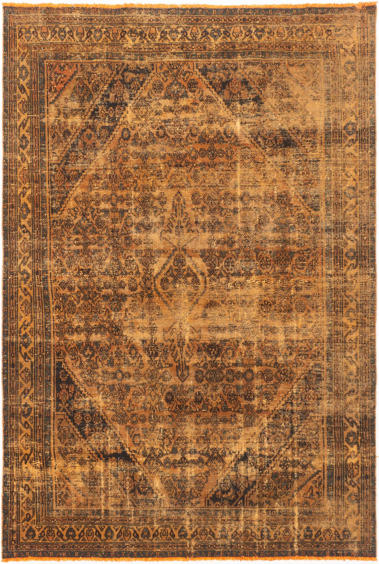 Hand-knotted Color Transition Light Brown Wool Rug 6'10" x 10'0" Size: 6'10" x 10'0"  
